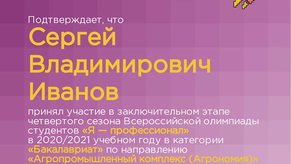 "Я – профессионал"
