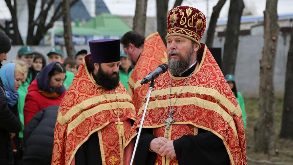 В КубГАУ освятили место под строительство храма св. Татьяны