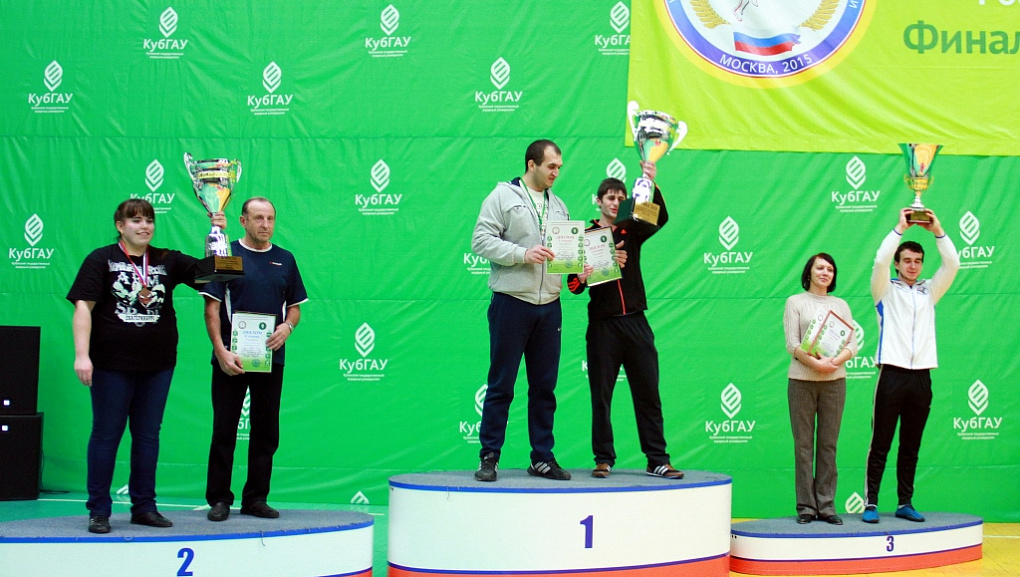 Поздравляем студентов Кубанского ГАУ, победителей и призеров чемпионата по армспорту VII зимней Универсиады вузов Минсельхоза России!