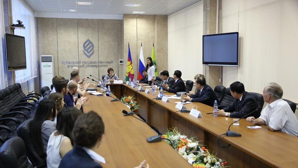 The delegation from the twin-city Harbin (China) visited KubSAU