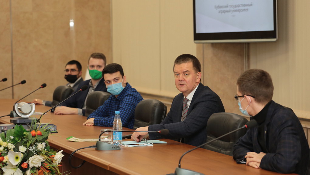 Встреча ректора Кубанского ГАУ со студенческим активом университета.