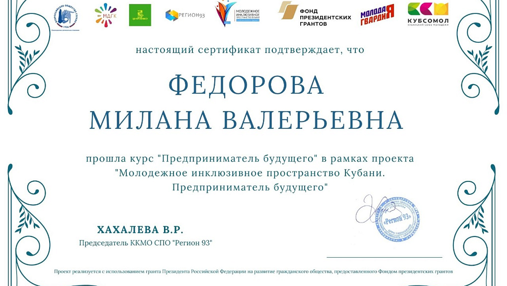 Предприниматель будущего
